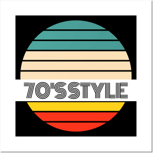 Retro 70’s Style Fashion and Decor (BLACK TEXT) Posters and Art